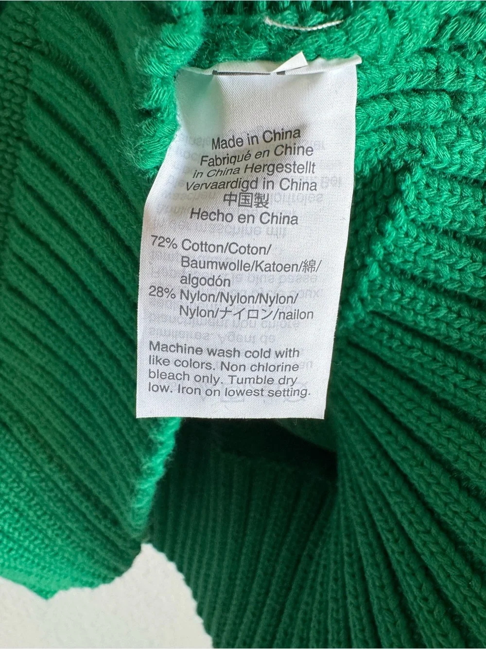 J. Crew Women's Green Cotton 1988 Rollneck Chunky Sweater Size XS